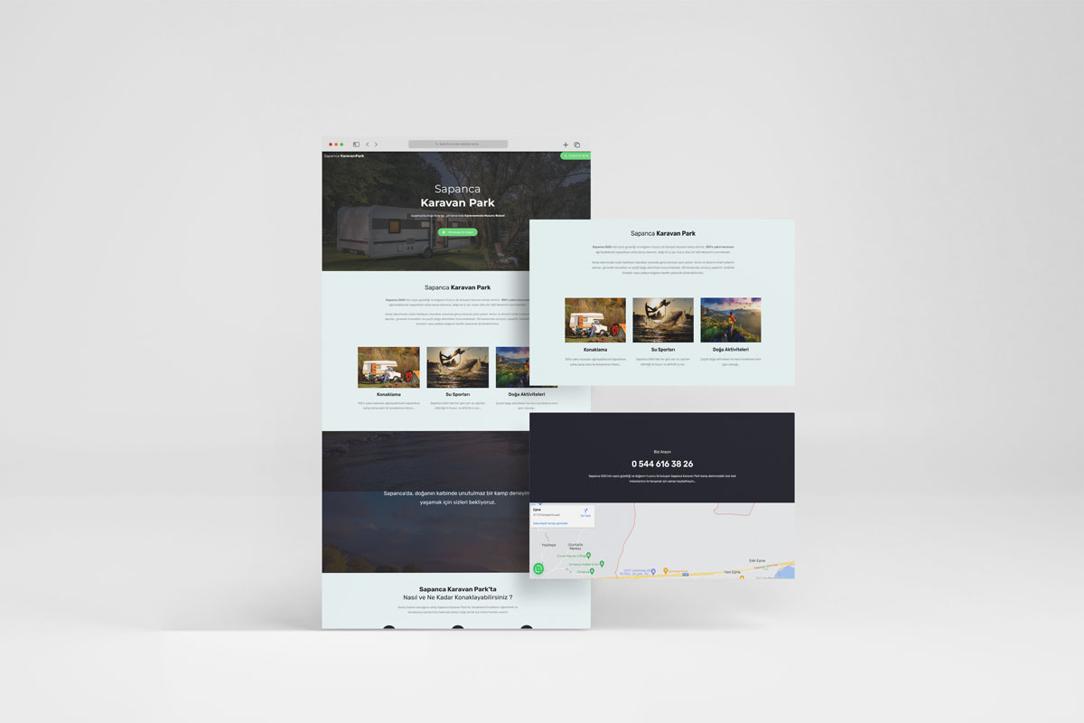 Sapanca Karavan Park için Web Site Tasarımı Hizmeti